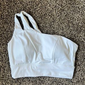 Violate the Dresscode elevate apex 1 shoulder strap white sport bra M